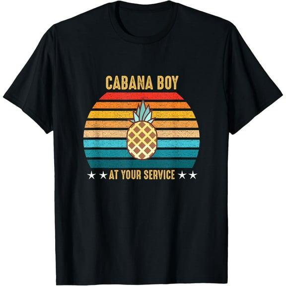Cabana Boy At Your Service Pool Party Mens Gift Funny Creative Graphic T-Shirt