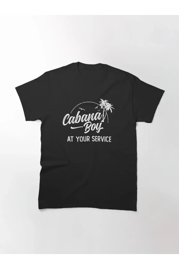 Cabana Boy Pool Guy At Your Service Retro Summer Beach Party Graphic Unisex T-Shirt, S-5XL