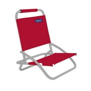 Cabana Life Low Sand Folding Beach Chair, Red