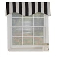 thumbnail image 1 of Cabana Stripe Design 3" Rod Pocket Valance 50" x 17" Black by RLF Home, 1 of 4