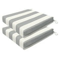 thumbnail image 1 of Cabana Stripe Stone Grey Premium Dining Seat Cushion (2-Pack), 1 of 8