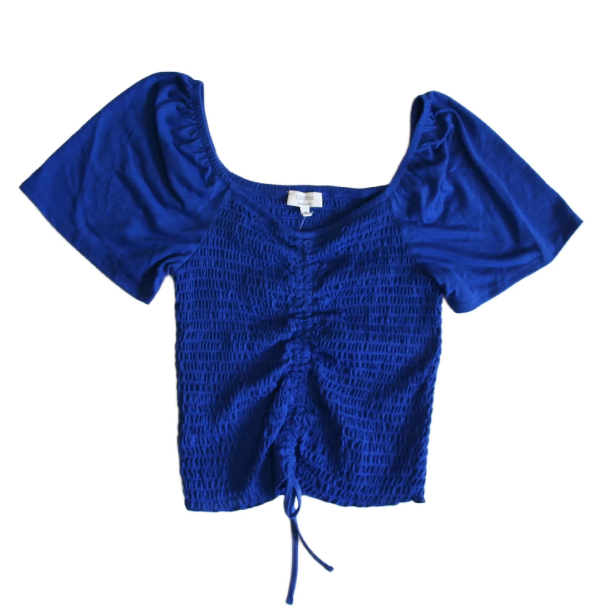 Cabana by Crown & Ivy Cropped Drawstring Cinch Top Junior Women's Size Medium