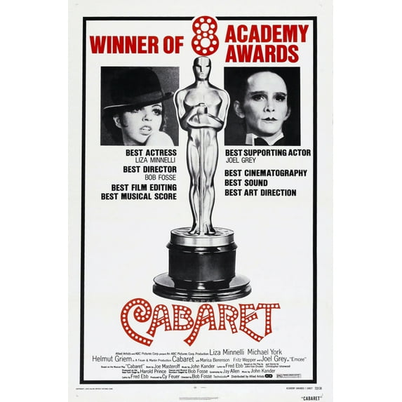Cabaret Us Poster From Left: Liza Minnelli Joel Grey 1972 Movie Poster Masterprint (11 x 17)