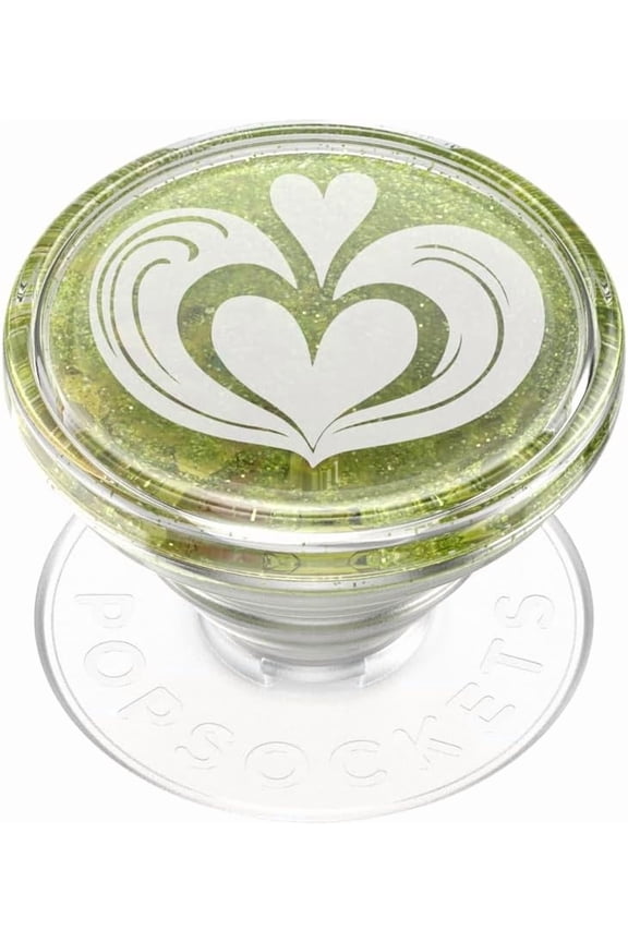 Adhesive Phone Grip and Kickstand with Swappable Top - Tidepool You So Matcha