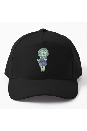 Cabbage Child Baseball Cap, Vegetable Character Graphic Design, Classic Everyday Hat