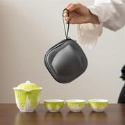 Cabbage Creative Travel Tea Set Outdoor Simple Travel Tea Set Handmade Baicai Julai Portable Quick Cup