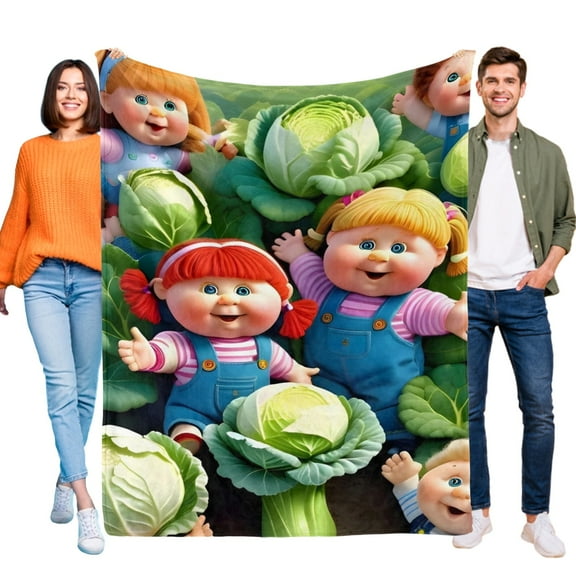 Cabbage Patch Kids-Anti-Pilling Flannel Blanket Soft Lightweight Plush Fuzzy Cozy Luxury Blanket for Home and Kitchen Use  Perfect for Kids and Adults50"X60"
