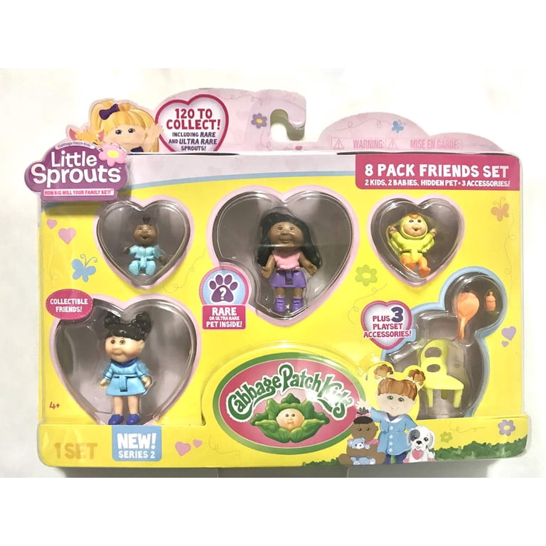 Cabbage Patch Kids ミニフィギュア セット17＋1スタンプ Cabbage Patch Kids Little Sprouts Friends Set, Baby Figurines