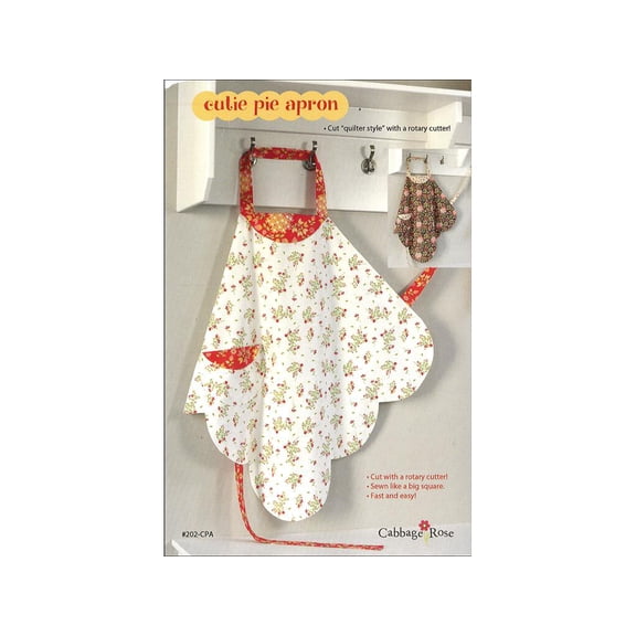 Cabbage Rose Cutie Pie Apron Ptrn
