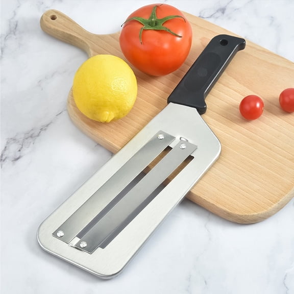 Cabbage Shredder for Coleslaw,Stainless Steel Shredder Knife,Stainless Steel Dual Blade Julienne Cutter,Kitchen Multifunctional Vegetable Cutter Slicer
