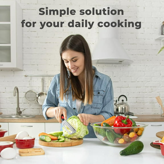 Cabbage Shredder Lettuce Chopper for Sauerkraut Cabbage Cutter - Manual Vegetable Slicer with Ergonomic Handle