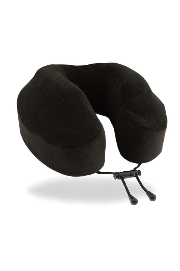 Evolution Classic Memory Foam Travel Neck Pillow, Adjustable, One Size, Midnight Black