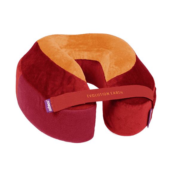 Cabeau Evolution Earth Memory Foam Travel Neck Pillow, One Size, Red/Orange