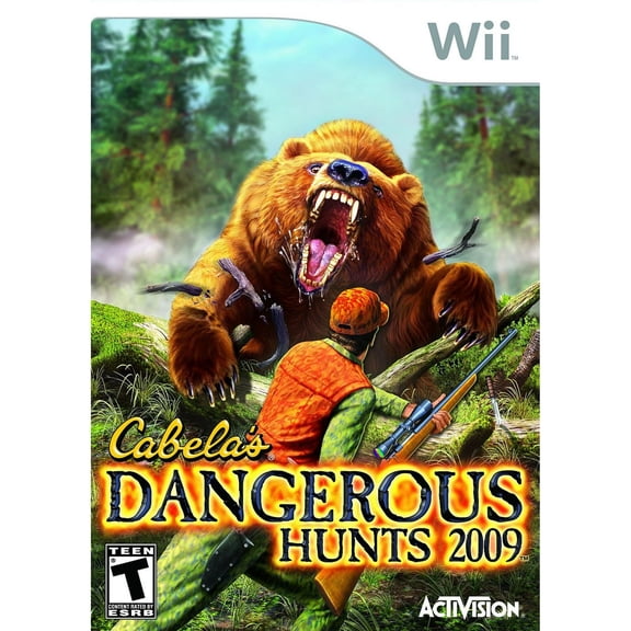 Pre-Owned Cabela's Dangerous Hunts 2009 by Activision for Nintendo Wii, Hunting Game, Parental Controls, 4 Offline Players