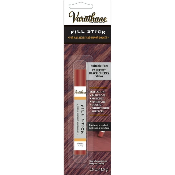 6 Pack, Cabernet, Black Cherry, Varathane Premium Wood Repair Fill Stick-215368, 0.5 oz