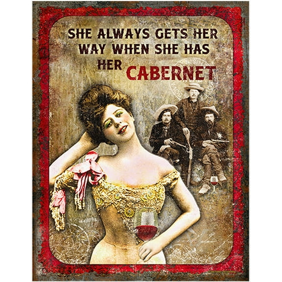 Cabernet Girl Novelty Sign | Indoor/Outdoor | Funny Home Décor for Garages, Living Rooms, Bedroom, Offices | SignMission personalized gift Wall Plaque Decoration