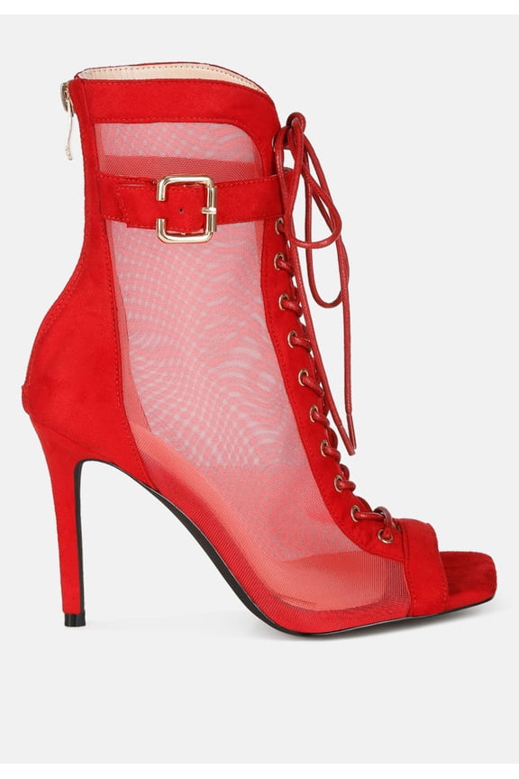 Cabernet Mesh Microfiber Stiletto Boots