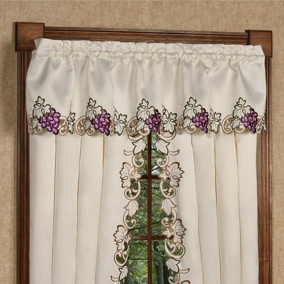 Cabernet Tailored Valance Light Cream 60 x 14 Valance Tlrd 60 x 14 Inches