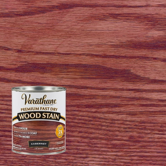 2 Pack, Cabernet, Varathane Premium Fast Dry Wood Stain-262016, Quart