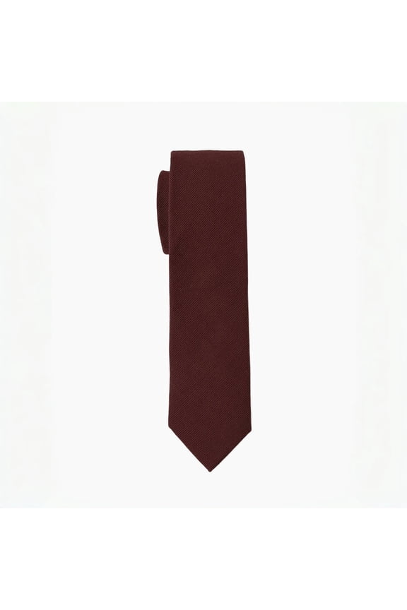 Cabernet Wine Solid Skinny Tie, Cotton Skinny Necktie