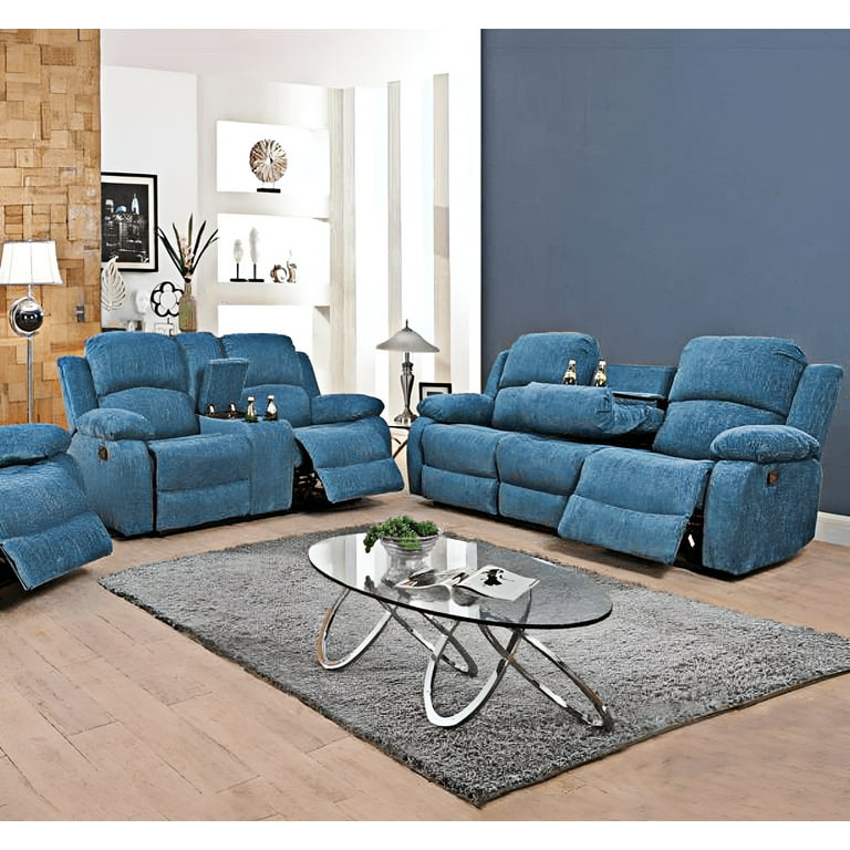 Caberryne 2 Pieces Wall Hugger Recliner Sofa Set for Living Room Furniture Set Microfiber Walmart