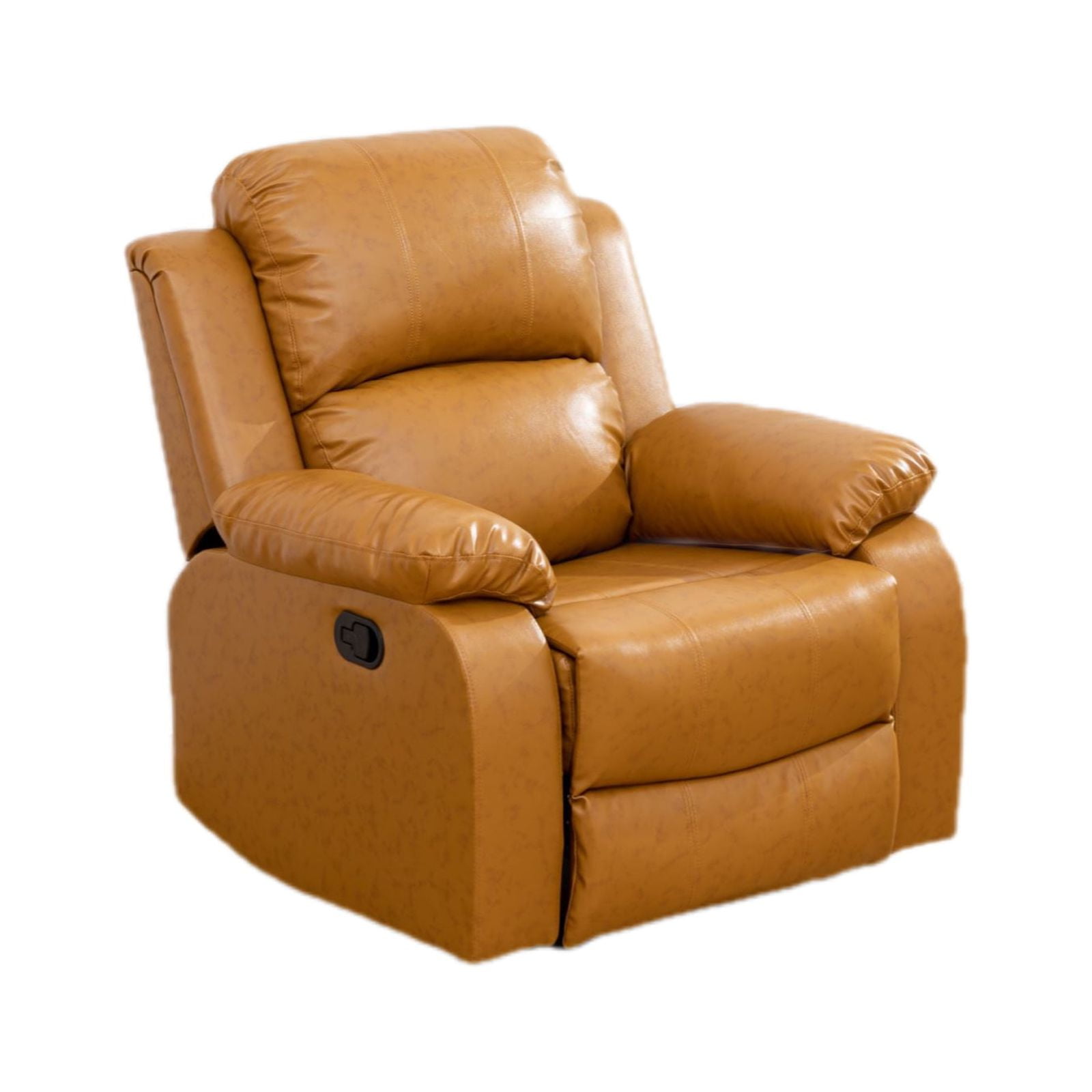 Caberryne High Back Home Theatre Office Reclining Fabric Chair with Adjustable Backrest Ginger Walmart