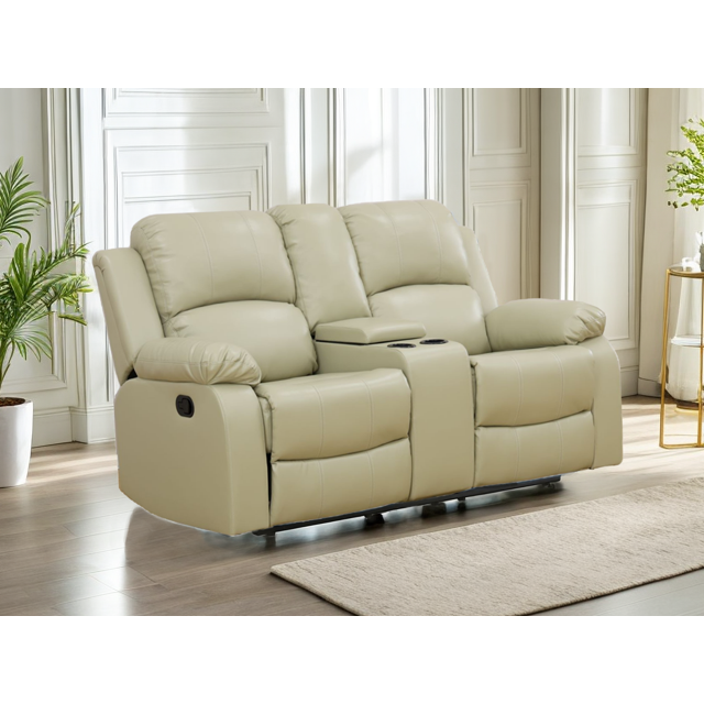 Caberryne Leather Recliner Loveseat for Living Room Furniture Set,Wall
