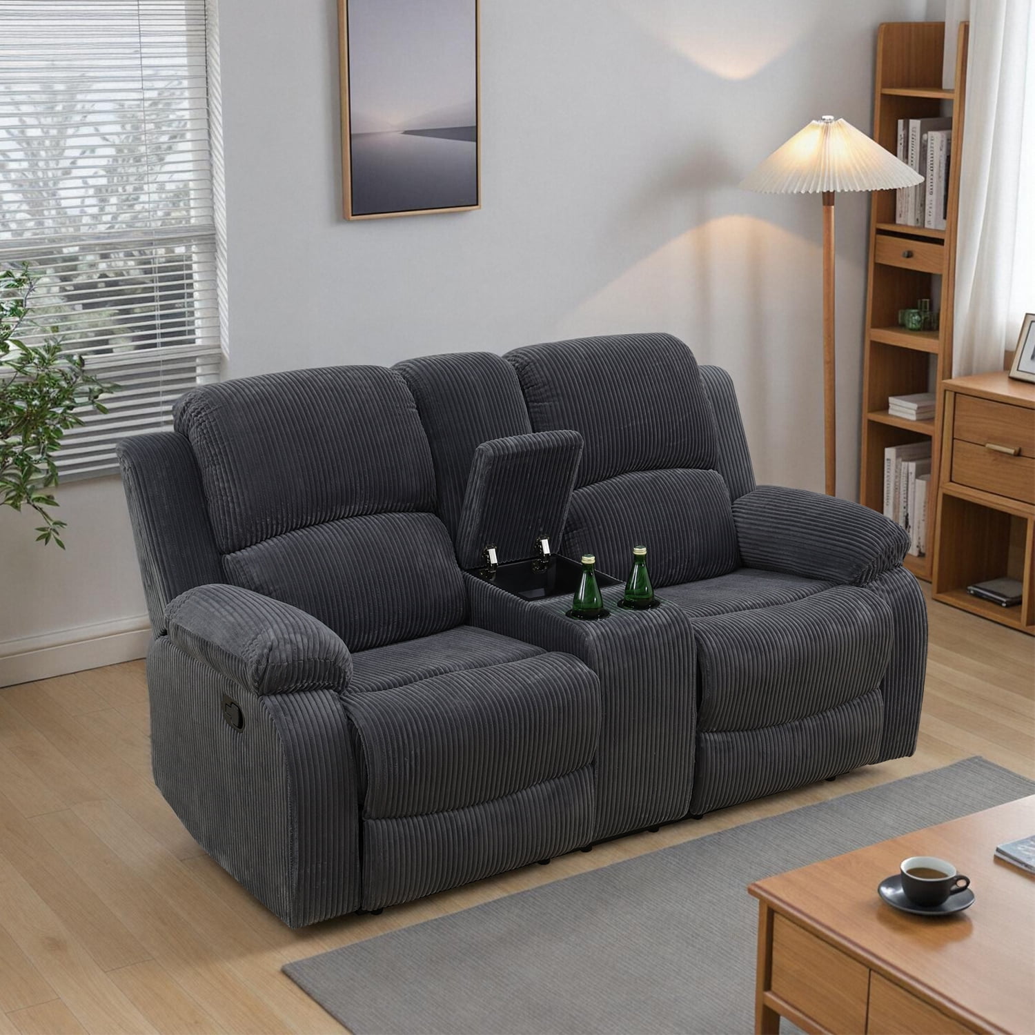 Caberryne Recliner Sofa with 2 Recliners for Living Room Furniture Sets ...