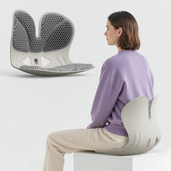 Cabesupport M2 Lumbar Support Cushion, Posture Corrector & Back Pain Relief, Breathable Honeycomb Design For Yoga, Office, Home, Outdoor