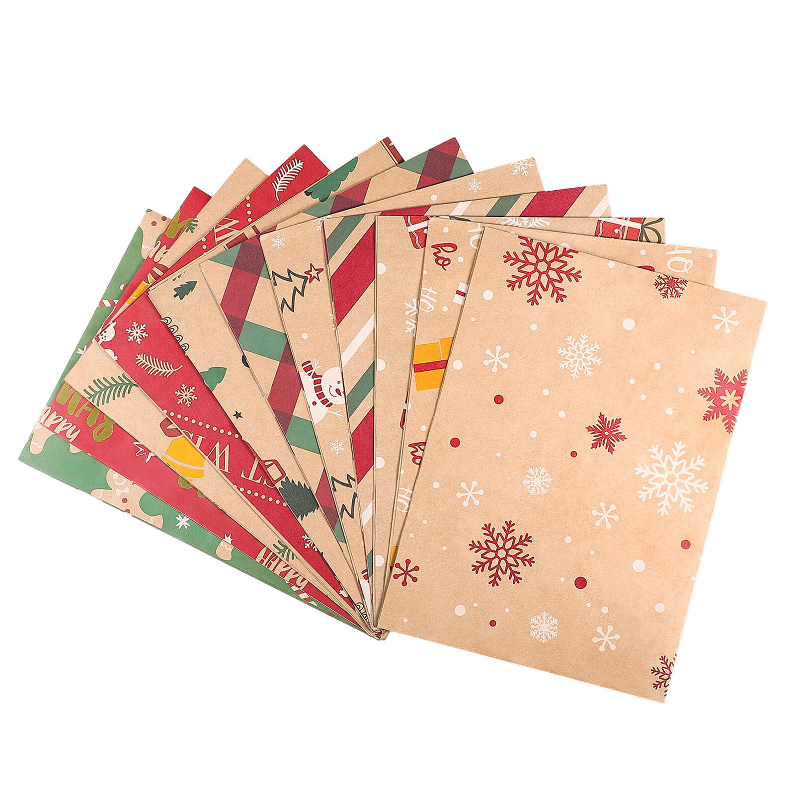 9 Pieces of Gift Wrapping Paper, Ultra Thick Kraft Paper, Ideal for  Packaging Christmas Gifts Presents, 50 * 70cm 