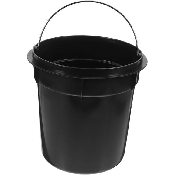 Cabilock Round Trash Can Inner Bucket Replacement 5L Plastic Waste Bin Handle for Indoor Outdoor Use Portable Garbage Pail Liner for Kitchen Office Bathroom and Cat Litter