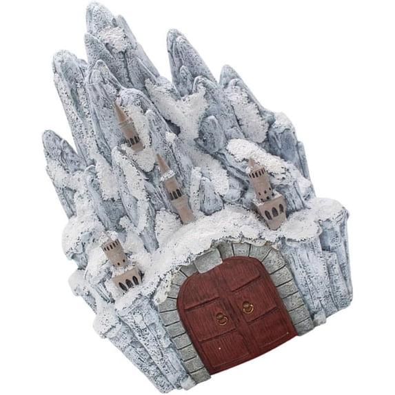 Snow Mountain Castle Accessories Bling Decor Icing Castle Craft Home Decoration House Decorations for Home House Kit Tabletop Ornament Castle Mountain Resin Pearlescent Doll House