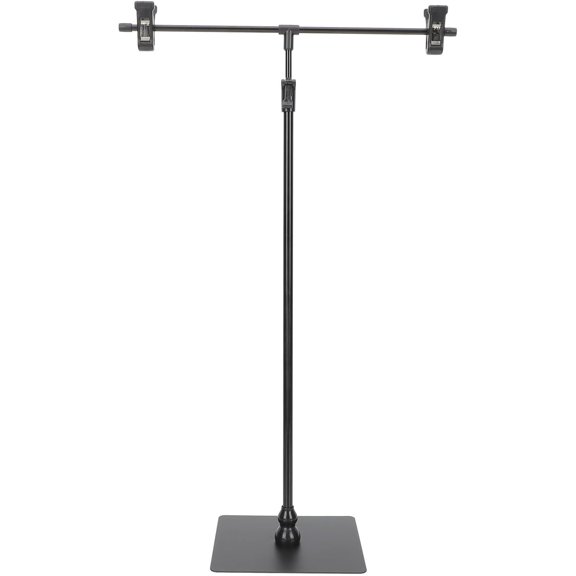 Cabilock Table Banner Holder, Metal Table Top Banner Stand, T-Shaped Adjustable Poster Stand, Desktop Business Post Holder, Advertising Display Sign for Store Board Display (11 Inch)