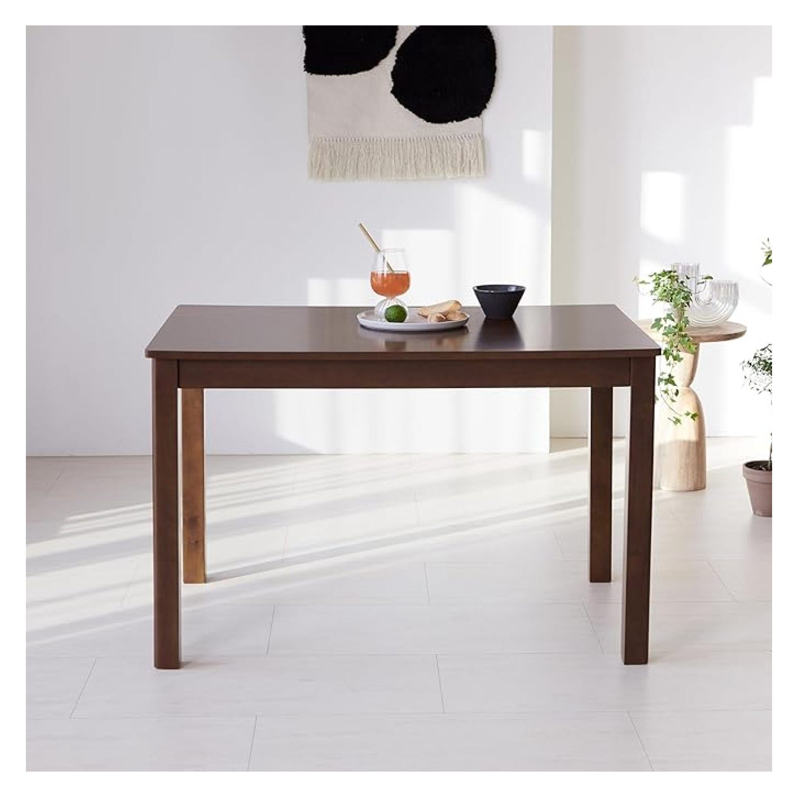 Cabin 45.3" Wooden Dining Table/Small Rectangular Modern Farmhouse ...