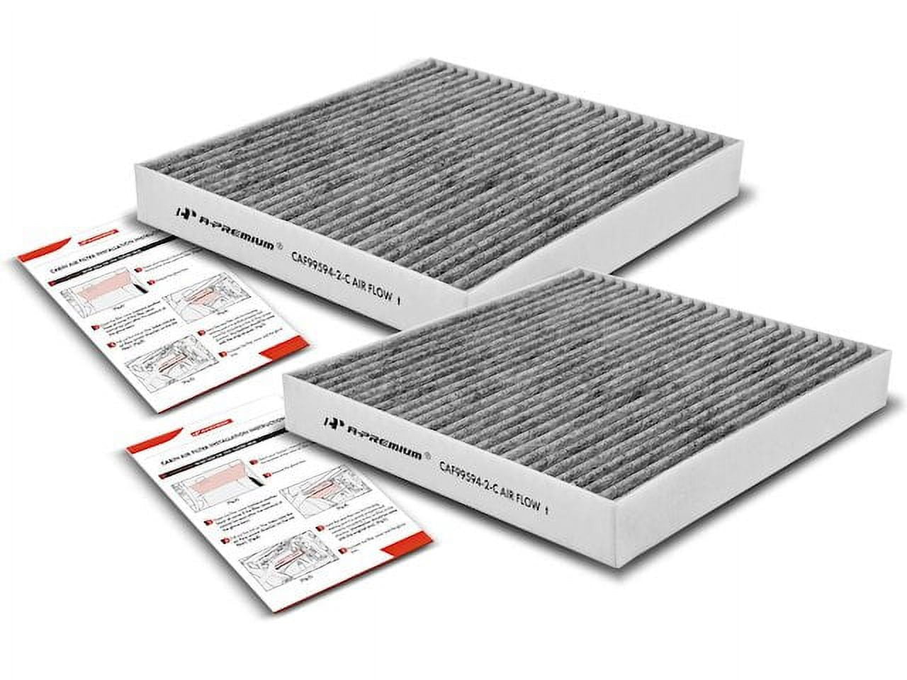 Cabin Air Filter Set 2 - Compatible with 2022 - 2023 Hyundai Tucson - Autopart Premium