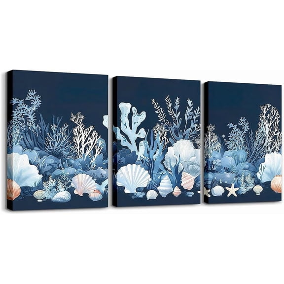 Cabin Bear Canvas Wall Art for Living Room Bedroom 12" x 16" 3 Piece Rustic Deer Picture Wall Decor Farmhouse Wolf Bathroom Wall Rust Art Wild Animal Brown Wall Painting