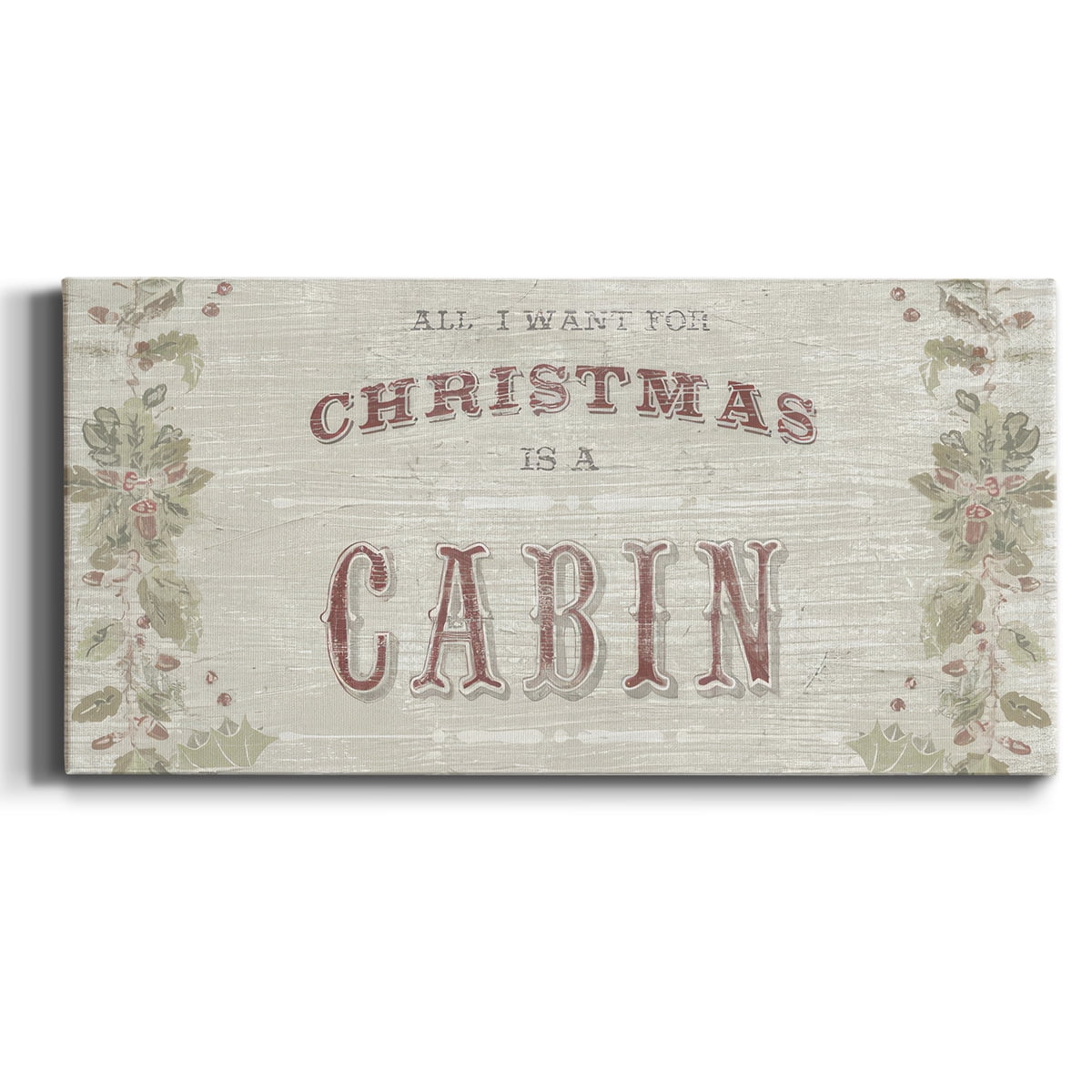Cabin Christmas Collection C- Gallery Wrapped Canvas
