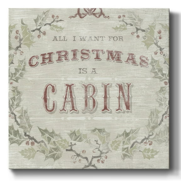 Cabin Christmas IV- Gallery Wrapped Canvas