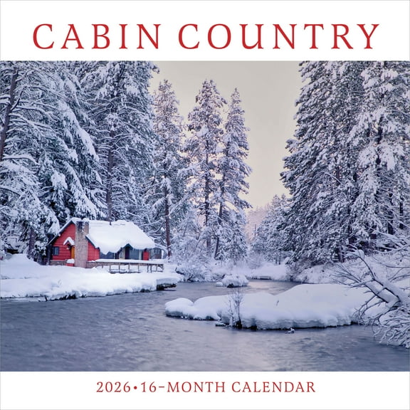 Cabin Country | 2026 12x24" (Hanging) Square Wall Calendar | Wyman Publishing