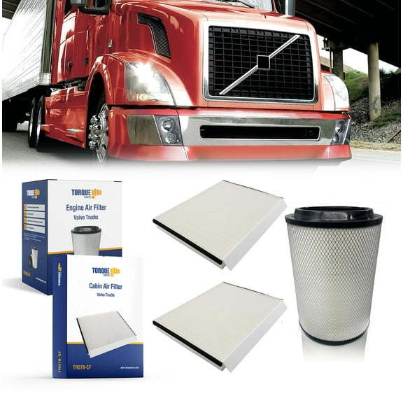 Cabin & Engine Air Filter Set for Volvo VNL Replaces AF26405 AF26472M 20435801