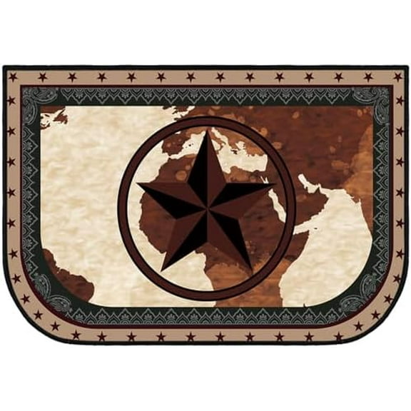 Cabin Fireplace Hearth Rug Fireplace Mats Cabin Southwestern Fireproof Rug Fire Resistant Mat for Wood Stove Floor for Kitchen Indoor Outdoor(24 x 36 Inch,Classic)