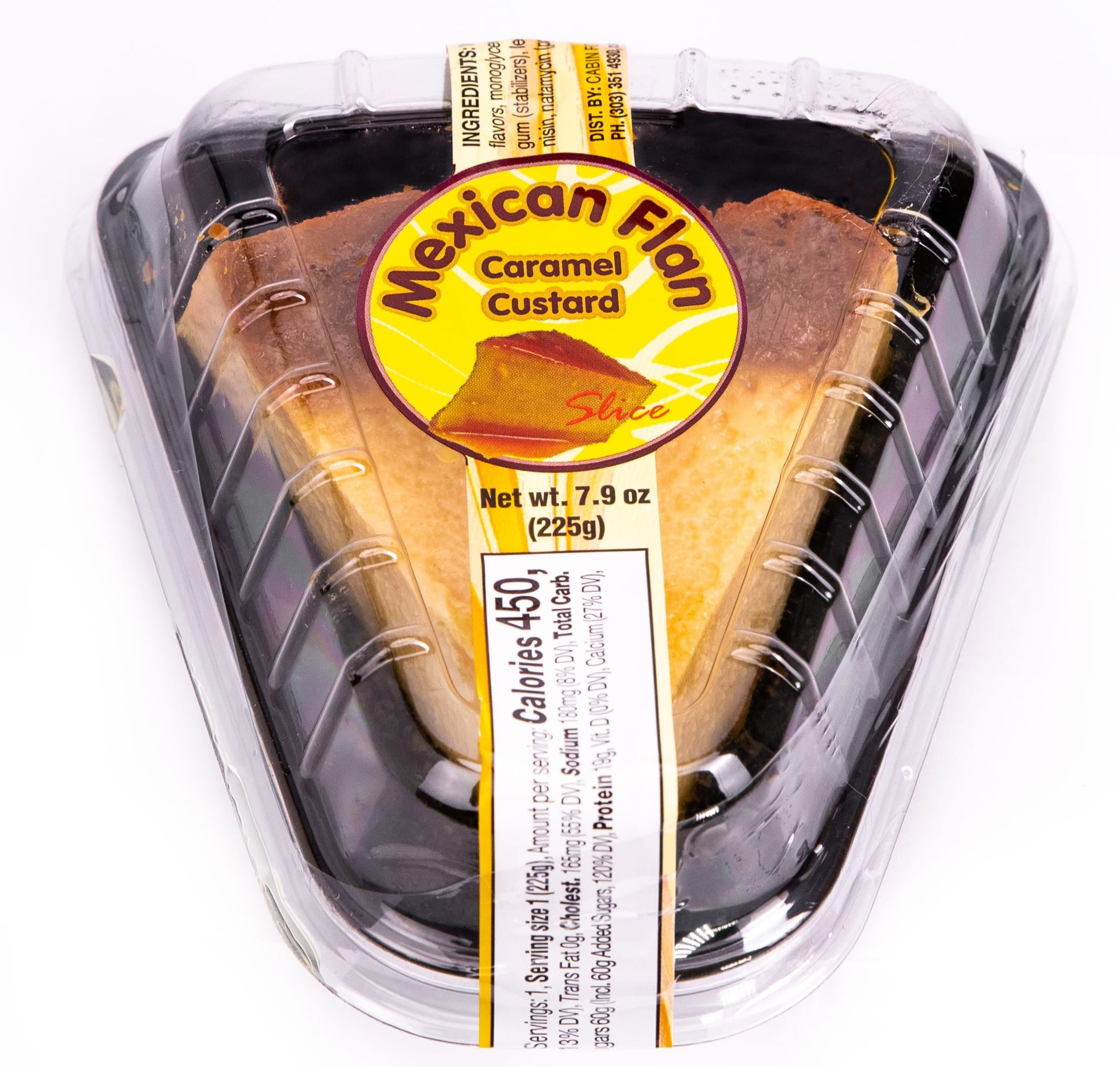 Cabin Foods Mini Flan Cake with Caramel Custard, Traditional Mexican Dessert, 7.9oz, Frozen