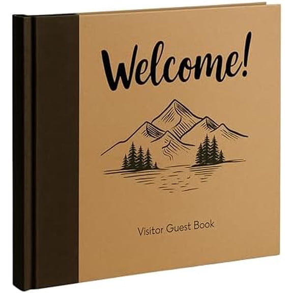 Cabin Guest Book for Vacation Homes and Short Term Rentals -Kraft Hardcover - Airbnb Essentials for Hosts- Visitor Sign in Journal Guesthouse Welcome Log$$Electronics Accessories