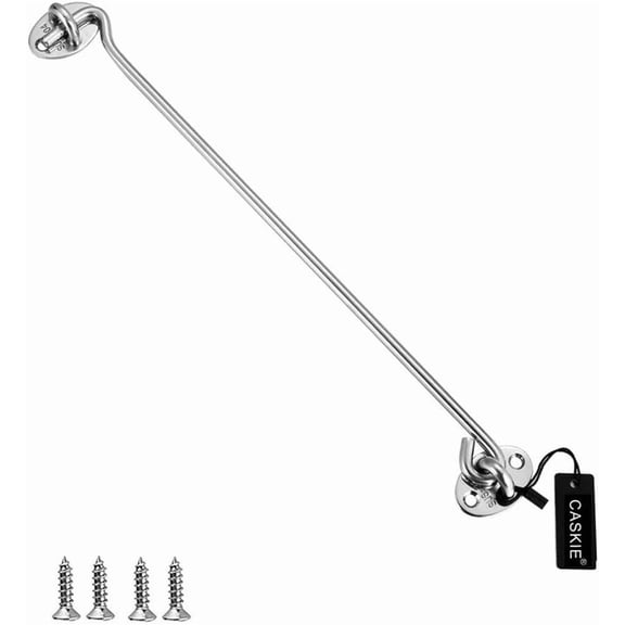 Cabin Hook Stainless Steel 304 Heavy Duty Hooks and Eye Lock for Shed, Gate or Garage Door