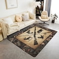 thumbnail image 1 of Cabin Hunting Animal Area Rug 5x7 for Bedroom Living Room Playroom,Elk Deer Moose Bear Fish Carpet,Farmhouse Animal Decorative Rug Non Shedding,Patchwork Camo Indoor Floor Mat Non Slip, 1 of 4