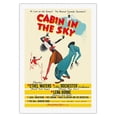 thumbnail image 1 of Cabin In The Sky - Ethel Waters Eddie “Rochester” Anderson and Lena Horne - Musical - Vintage Film Movie Poster by Albert Hirschfeld c.1943 - Fine Art Rolled Canvas Print 27in x 40in, 1 of 4