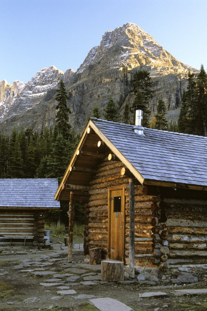 Cabin In Yoho National Park Lake Ohara British Columbia Canvas Art - Ron Watts Design Pics (22 x 34)