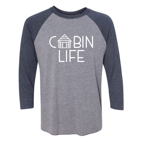 Cabin Life Unisex 3/4 Sleeve Baseball Raglan Tee