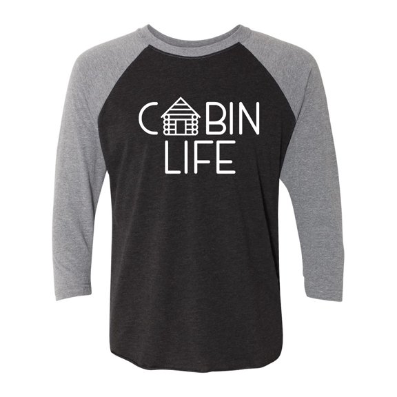 Cabin Life Unisex 3/4 Sleeve Baseball Raglan Tee