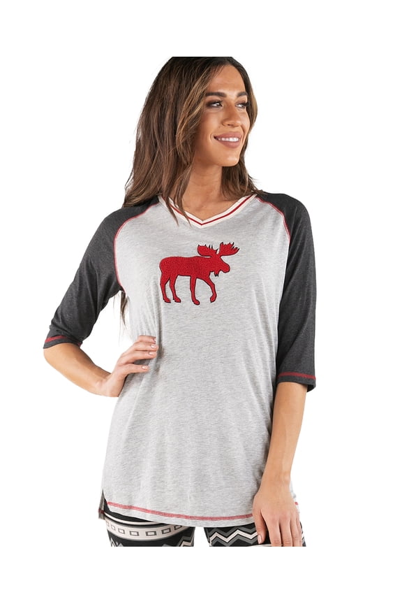 Cabin Moose LazyOne Women's Leggings and Tees, Pajama Separates, Cozy Loungewear for Women, Animal, Outdoor (Large)